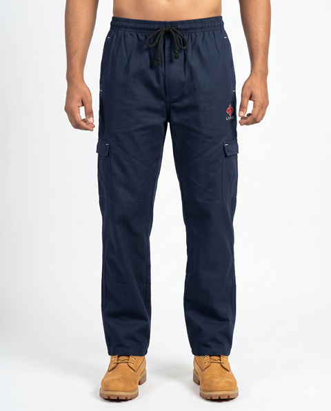 LAREB COTTON TWILL TRACK 4PKT 1 CUT BAGGY  M L 