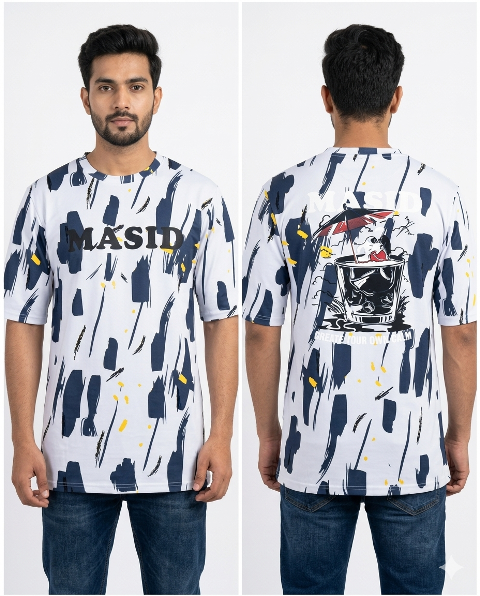 LAREB T SHIRT DOWN S MIX B AOP SS MLXL