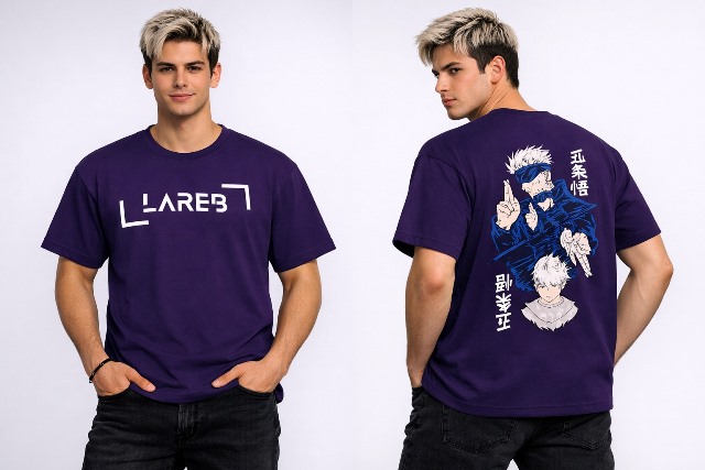 LAREB DWON SHOLDER TEES FINE FAB M/L