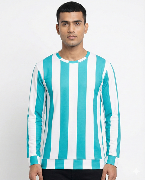 T SHIRT R/F/S VARTICAL LINE CUFF JTE MLXL