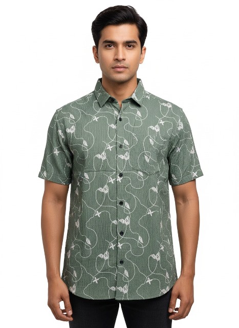 CAUSAL SHIRTS POPCRON DOWN SHOLDER  M/L/XL