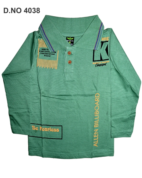 KIDS PRINTED COLLAR R/F/S 11-15