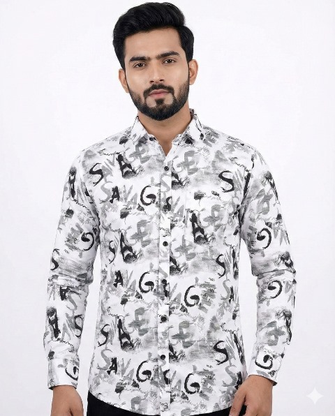 COTTON LENIN  SHIRTS BHAGWATI PRNT  MLXL