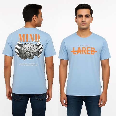 LAREB COTTON R/N H/S PRNT TEES XL