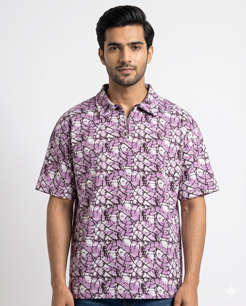 POLO PRINTED DOWN SHOLDER TEES MLXL