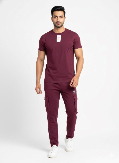 TRACK SUIT BAGGY PANT & DOWN SHOULDER 6PKT L