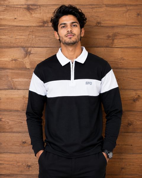 POLO F/S ZIPPER STRIP JTE MLXL