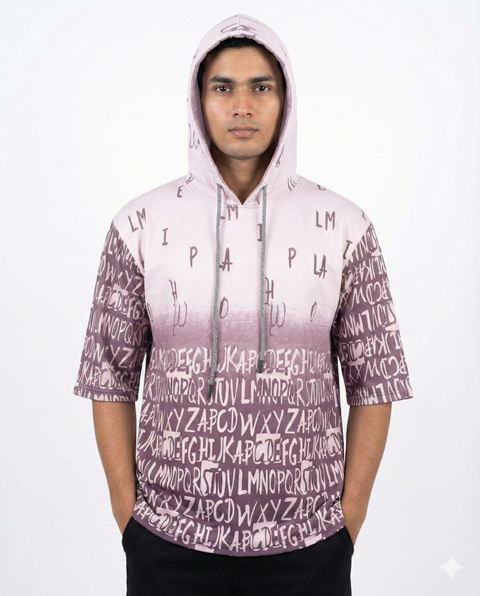 HOODIES 3/4 HAND MIXED PRNT JTE MLXL