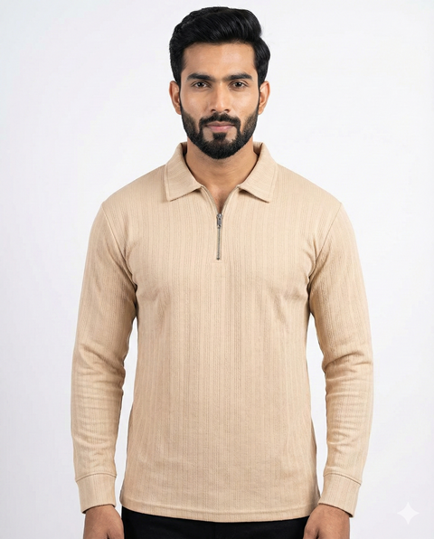 POLO F/S T SHIRTS  ZIP JTE MLXL