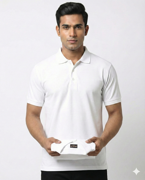 SURPUS PLAIN POLO  WHITE M/L/XL/2X