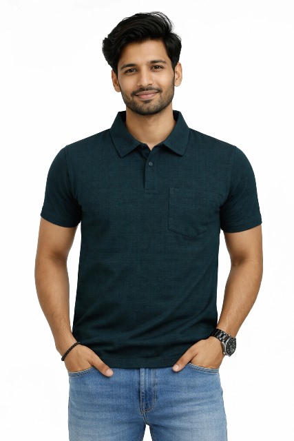 LAREB POLO T SHIRT H/S PKT JAKARD (1) MLXL