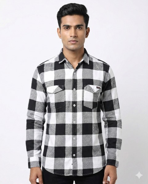 COTTON SHIRTS BHAGWATI DBL POCKT ML