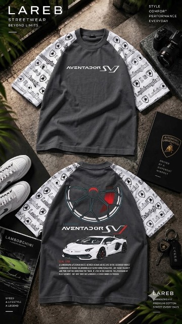 T SHIRT 3/4 STRIP AOP PRNT JT MLXL