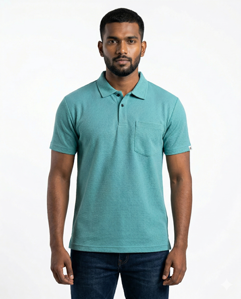 MENS LAREB POLO H/S PKT JAKARD 2X/3X/4XL