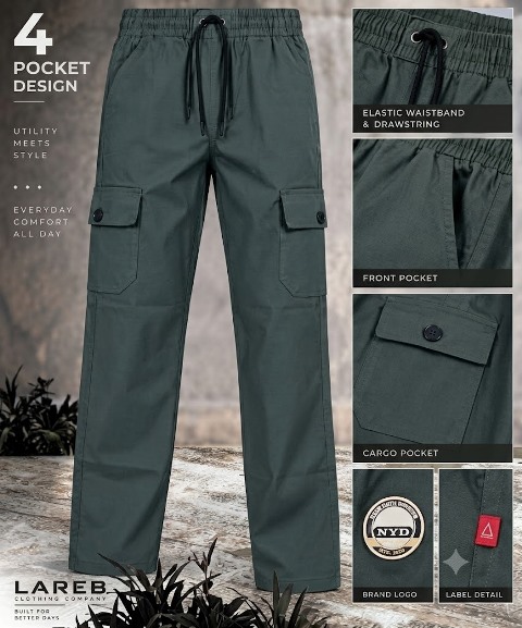 LAREB MENS COTTON TWILL 4PKT LXLXXL