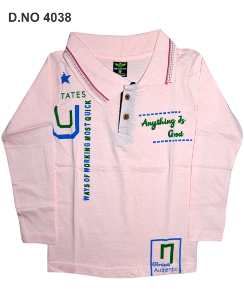 KIDS PRINTED COLLAR R/F/S 11-15
