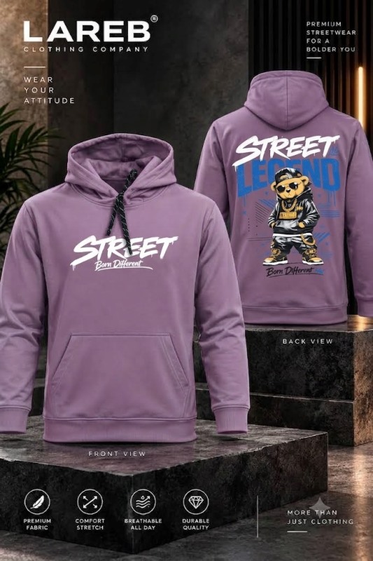 HOODIES FAKE COTTON B PRNT MLXL