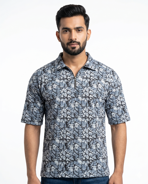 POLO PRINTED DOWN SHOLDER TEES MLXL