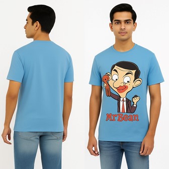T SHIRT DOWN SHLDER FRENC TERRY BK PRNT MLXL