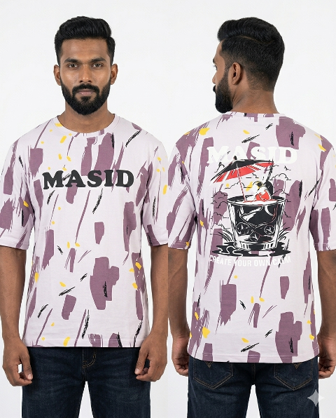 LAREB T SHIRT DOWN S MIX B AOP SS MLXL