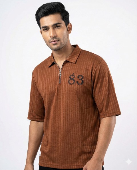 POLO T SHIRT H/S JAKARD  ZIP JTE MLXL2X
