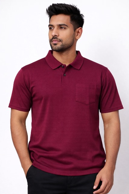 LAREB POLO T SHIRT H/S PKT JAKARD  2X3X4XL