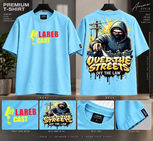 LAREB 5 SLEEVE B PRNT TEES M/L