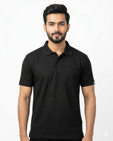 MENS LAREB POLO H/S PKT JAKARD 2X/3X/4XL
