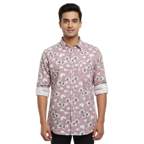 CTTN SHIRT SATIN PRINTED  ZM MLXL