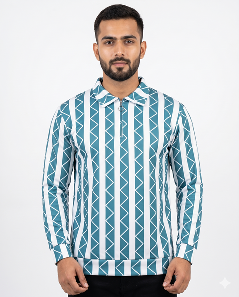 MENS LAREB POLO F/S VARTICAL&RIB MLXL