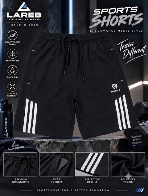 NS LYCRA SHORT SIDE PKT  3PATTI ZIP TAKA LXLXXL