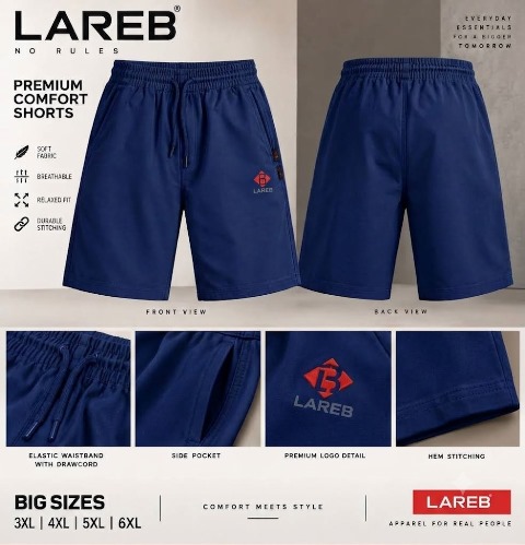 LAREB DIAGNOL SHORT 3X/4XL